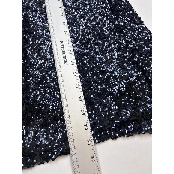 Venus Velvet Sheath Dress Size XS Evening Party Prom Special Event Blue Sequin - Picture 7 of 8